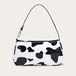 COW PRINT BAGUETTE BAG